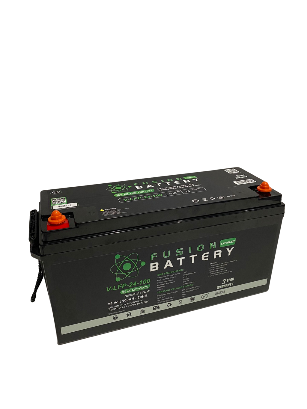 V-LFP-24-100 | 24v 100AH Fusion Lithium Battery | Deep Cycle