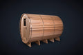 Fonteyn Barrel Sauna Rustic Red Cedar Grandview Multiroom – 7+3 ft