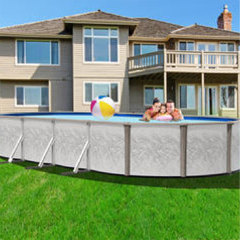 12' x 22' x 52" Oval Saltwater Friendly Resin Frame Above Ground Freedom Pool