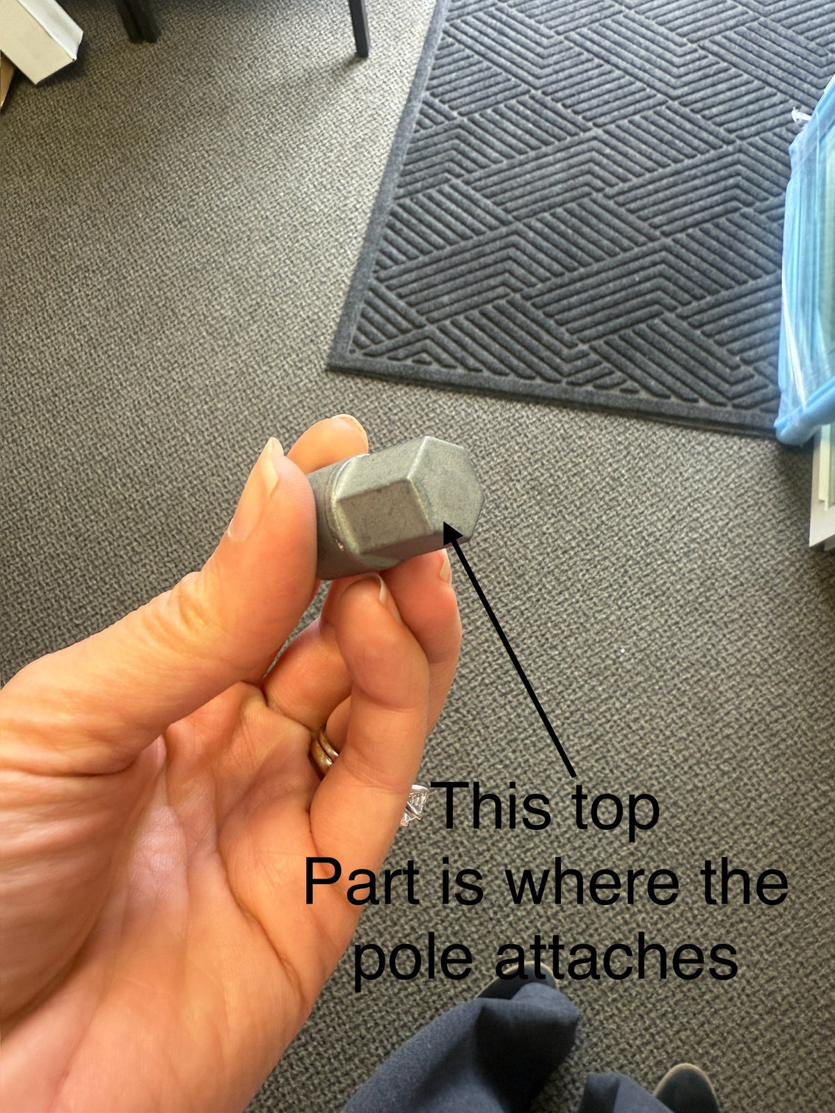 216 - Crank Handle Adapter for Clear Story Windows "Female"