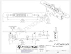 S3029 -Sliding Patio Door Amesbury Truth DS Surface Mount Mortise Lock 45 Degree latch with face plate Deadlatch Assembly