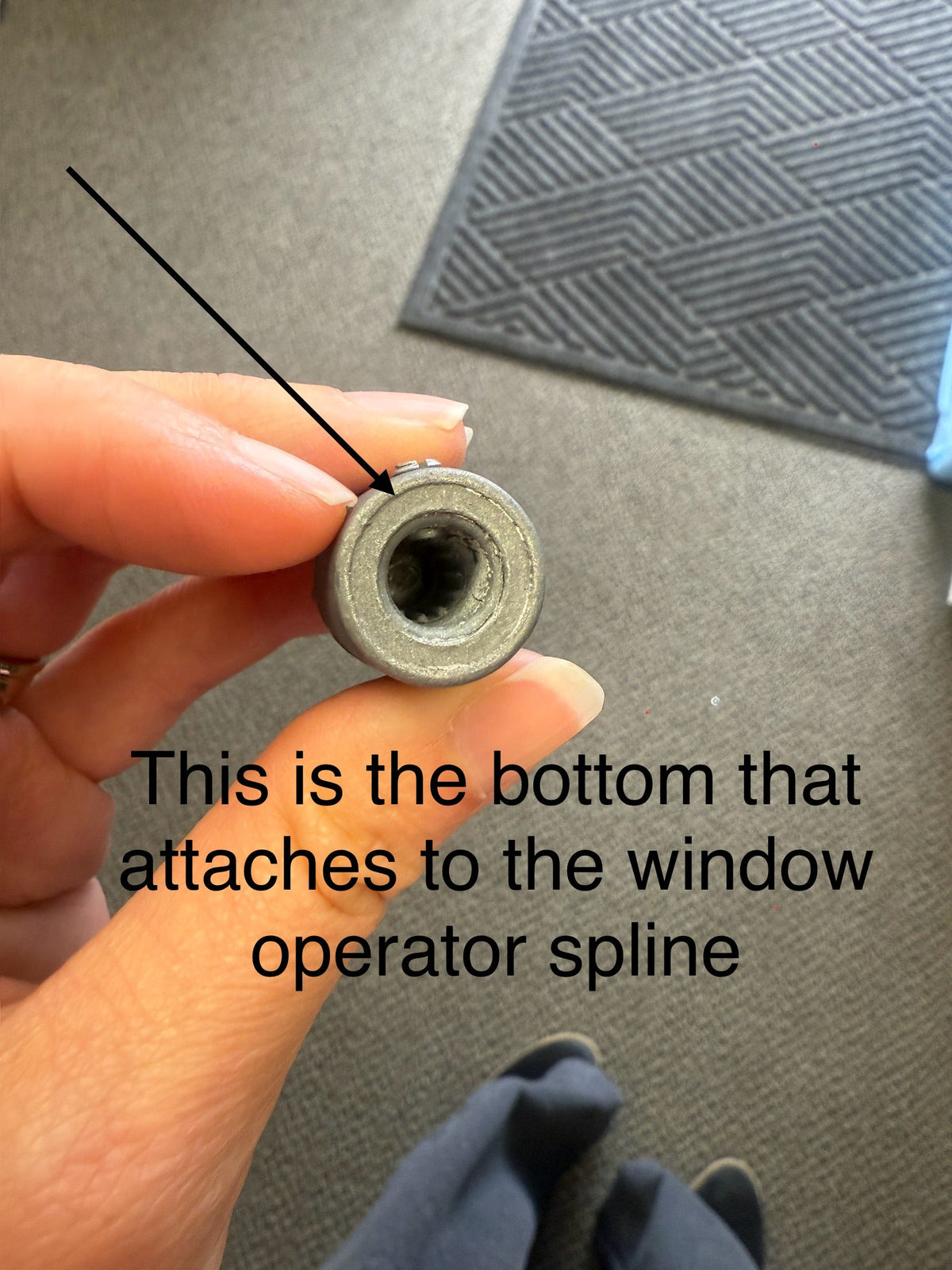 216 - Crank Handle Adapter for Clear Story Windows "Female"