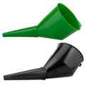 Angled Car Fuel Funnels with Filter (Black & Green)