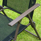 6 Piece Outdoor Dining Sets for 4 with Umbrella, 4 Folding Chairs & Round Glass Table, Black