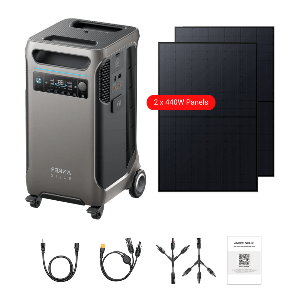Anker SOLIX F3800 Solar Generator + 440W Rigid Solar Panels - Off Grid Stores