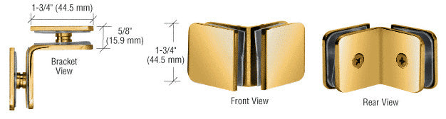 CRL 90° Traditional Style Glass-to-Glass Clamp