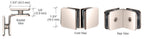 CRL 90° Traditional Style Glass-to-Glass Clamp