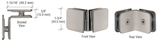 CRL 90° Traditional Style Oversized Glass Clamp