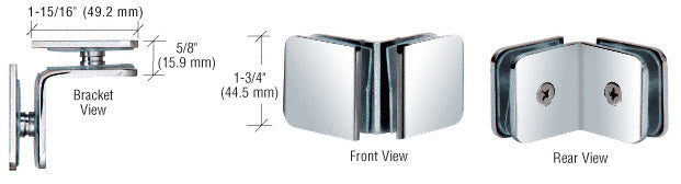 CRL 90° Traditional Style Oversized Glass Clamp