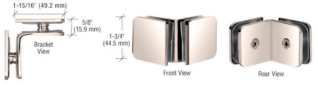 CRL 90° Traditional Style Oversized Glass Clamp