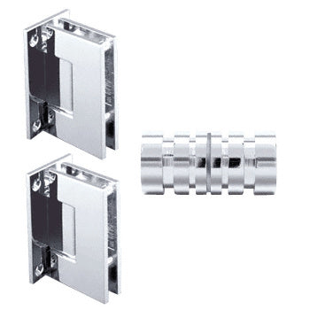 CRL Geneva Shower Knob and Hinge Set - GENS6CH