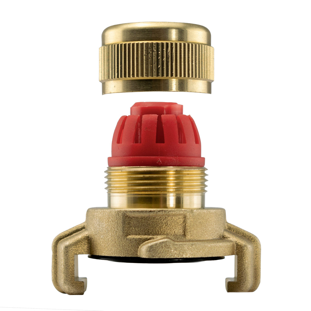 Geka Type Brass Claw Set – 25mm Barb and 3/4” Hose Connector
