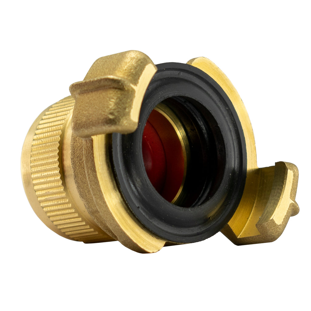 Geka Type Brass Claw Set – 25mm Barb and 3/4” Hose Connector