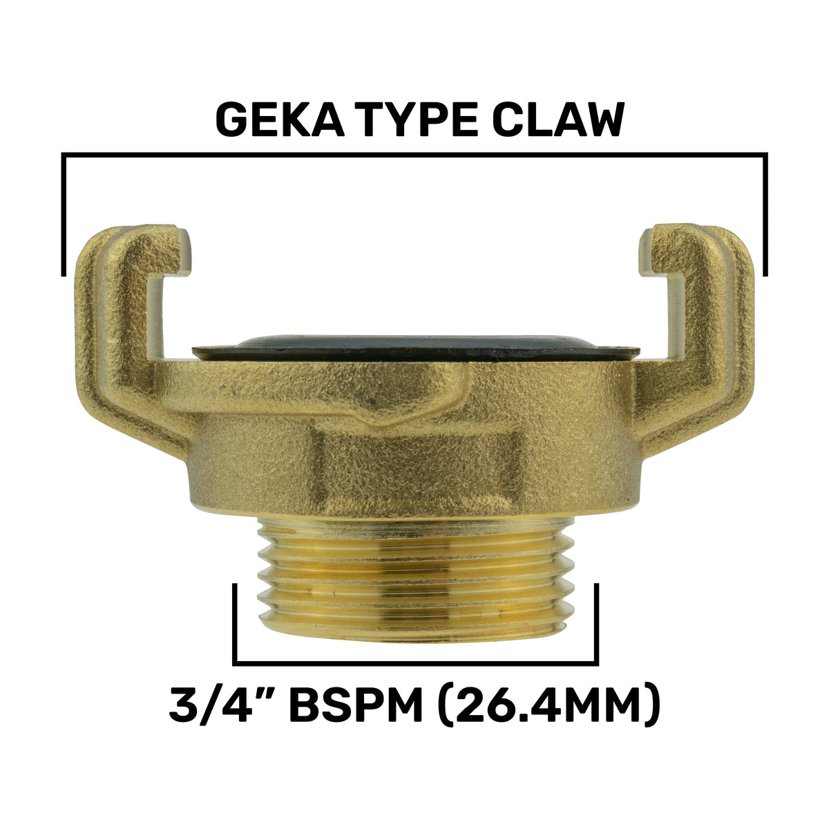 Geka Type Connector with In-Line BSPF Threaded Valve