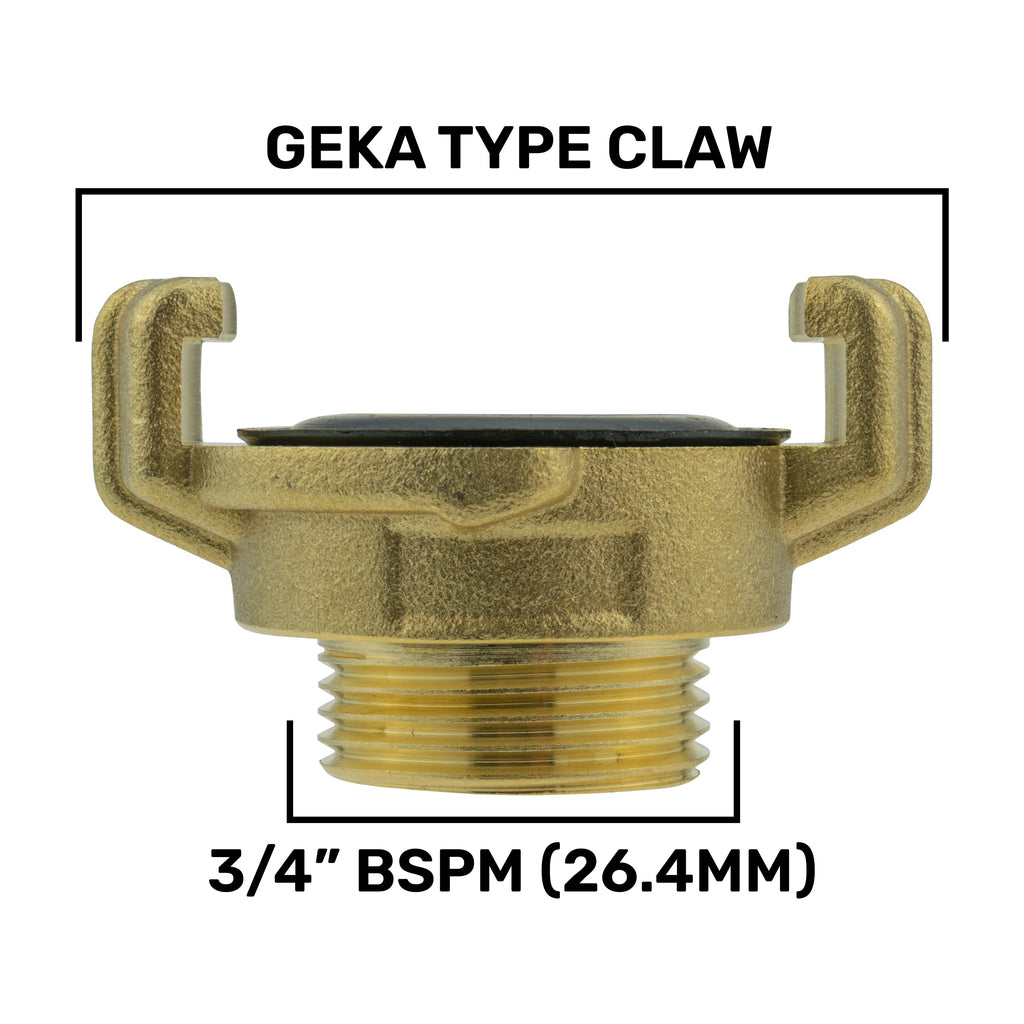 Geka Type Connector with BSPF-Quick Connect Valve & Hose Connector Black