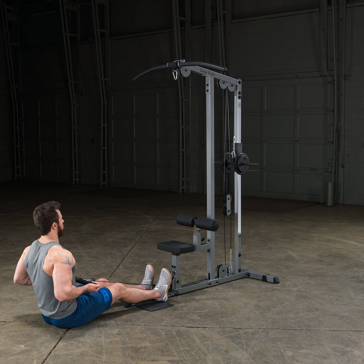 Body Solid Pro Lat Pulldown Low Row Machine (Plate Loaded) - GLM83