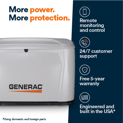 Generac 7260 22kW Air-Cooled Whole Home Standby Generator