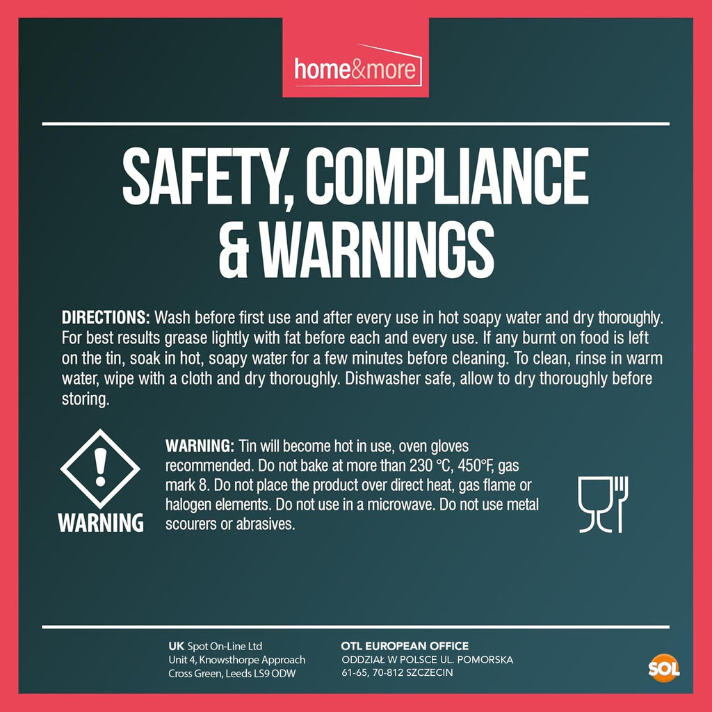 Cake Tin 8 Inch Round 20cm x 3.5cm Baking Pan | 2 Pack