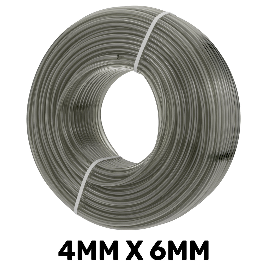 Grey Semi-Transparent PVC Pipe 4mm*6mm