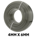 Grey Semi-Transparent PVC Pipe 4mm*6mm
