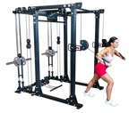 4 IN 1 COMBO POWER RACK -PLATE LOADED