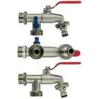 Wall Flange Kit 25mm MDPE + Double Lever Tap ¾” BSP