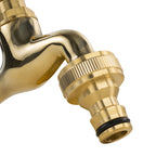 Water Butts Kit 1/2" With Polish Brass Tap & Snap On Connector