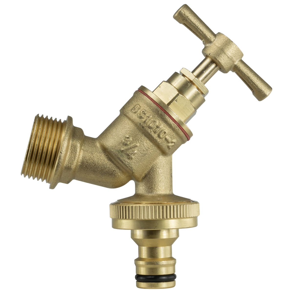22mm Brass Wall Flange Kit with Brass Quick Connect Tap