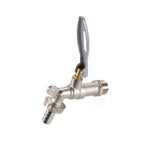 15mm Brass Wall Flange Kit with Lever Tap Hose Barb and Lever Lock