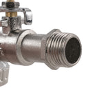 Garden Lever Tap - 1/2 BSPM Inlet - Snap On Male - Zinc Nickle Plated