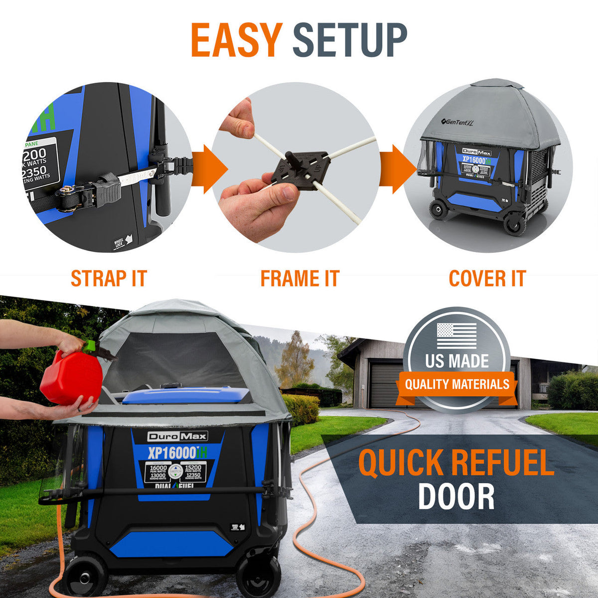 GenTent GTXICSMSBK XL Inverter Kit Reliable Outdoor Protection - Black
