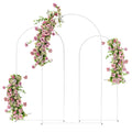 7/6.5/6ft Metal Wedding Arch Frame Backdrop Stand Set of 3, White