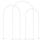 7/6.5/6ft Metal Wedding Arch Frame Backdrop Stand Set of 3, White