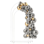 7/6.5/6ft Metal Wedding Arch Frame Backdrop Stand Set of 3, White