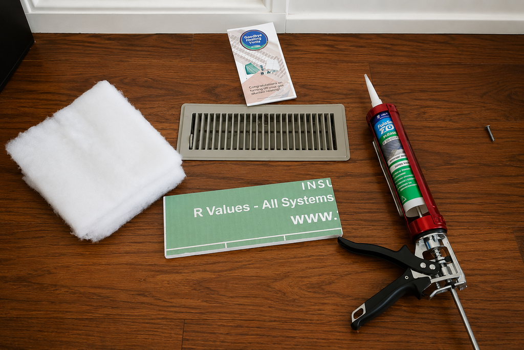 Goodbye Heating Vents | 4 Vents | Duct Sealing Kit