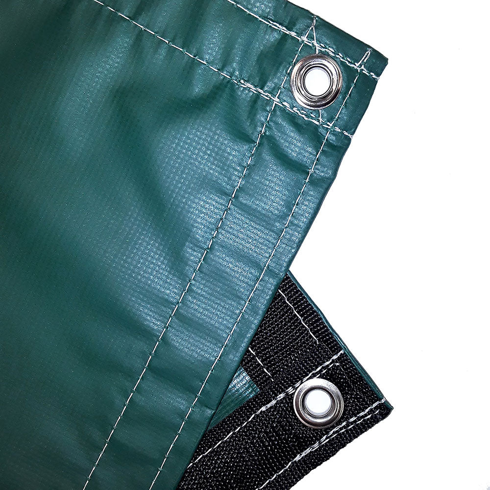 18 oz Heavy Duty Green Coated Vinyl Tarp by AtlasShield®