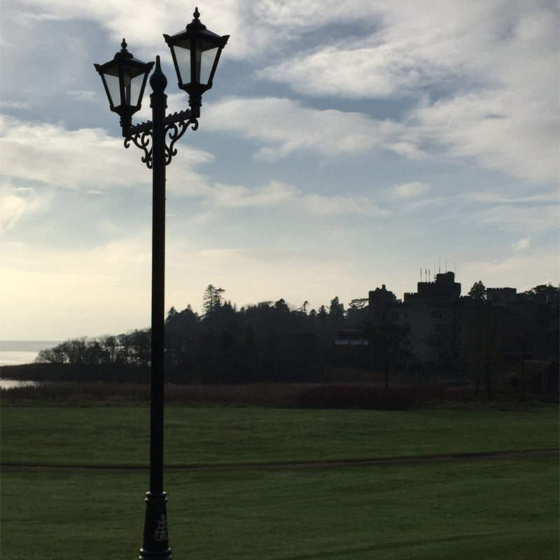 Victorian style large double headed lamp post 3.3m (H032)