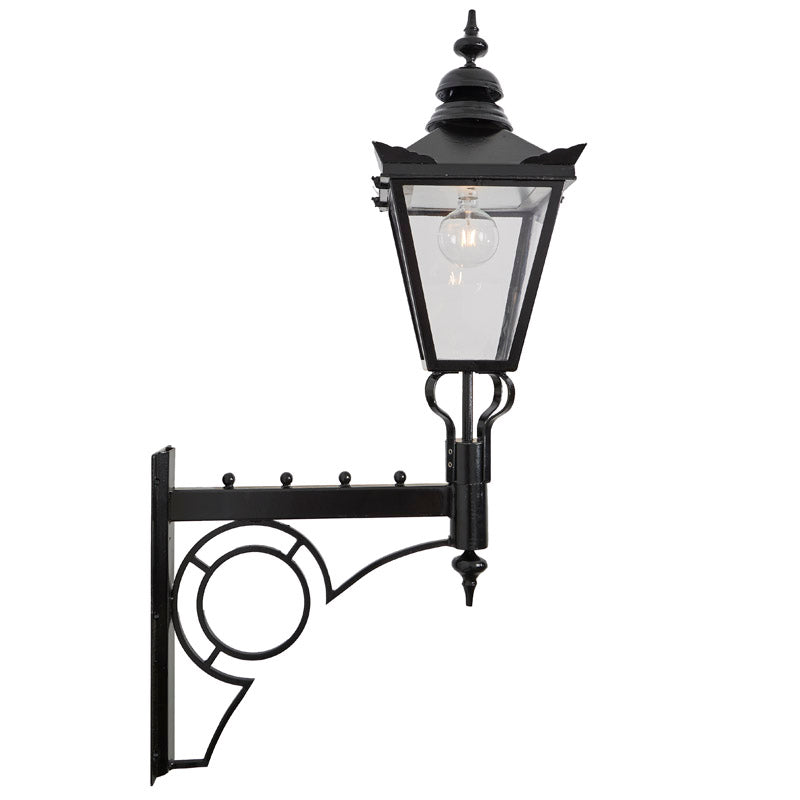 Large Victorian traditional in steel wall light 1.47m (H040)