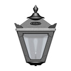 Victorian traditional cast iron bulkhead light 0.37m (H044)