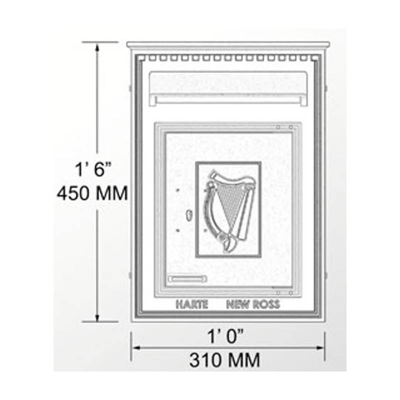 Traditional Irish Post in pearl green for A4 sized letters (H114)