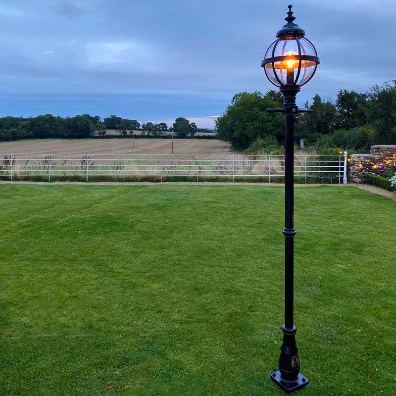 Victorian globe lamp post in cast iron 2.5m (H207)