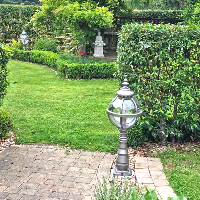 Victorian globe pedestal light in cast iron 1.1m (H208)