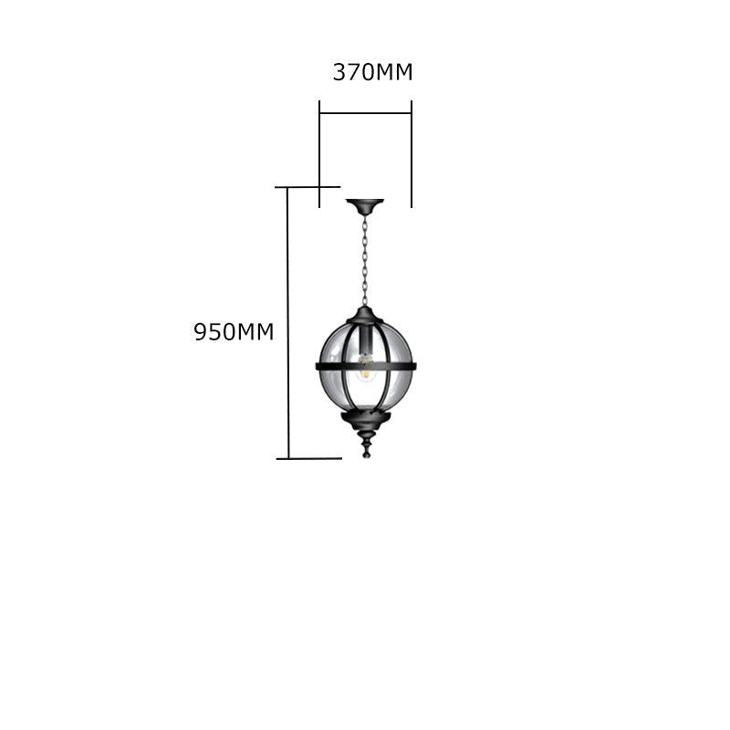 Victorian globe hanging light with chain 0.65m (H222)