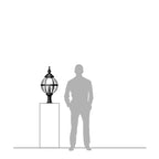 Victorian globe pier light in cast iron for flat pier caps 0.79m (H251)