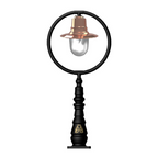 Copper railway style pedestal light in cast iron 1.21m (H308C)