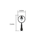 Classic railway style pedestal light in cast iron and steel 0.75m (H309)