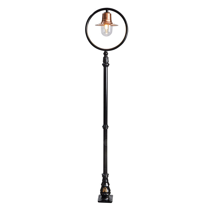 Copper railway style lamp post in cast iron and steel 2.73m (H316C)
