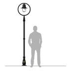 Classic railway style lamp post in cast iron and steel 2.73m (H316)