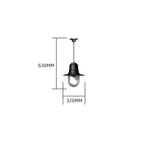 Classic railway style hanging light with chain 0.33m (H322)