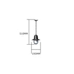 Classic railway style hanging light with chain 0.21m (H323)